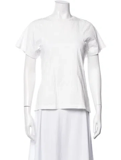 Pre-owned Totême Crew Neck Short Sleeve T-shirt In White