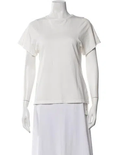 Pre-owned Totême Crew Neck Short Sleeve T-shirt In White
