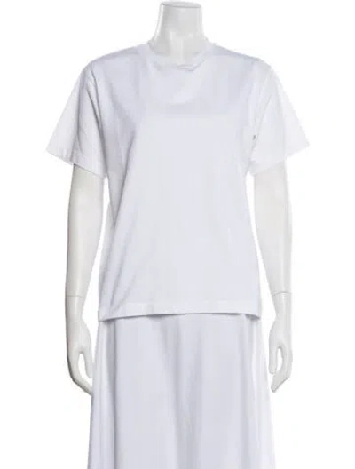 Pre-owned Totême Crew Neck Short Sleeve T-shirt In White
