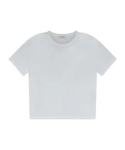 Totême Crew Neck Short-sleeved T-shirt In White