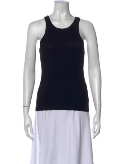 Pre-owned Totême Crew Neck Sleeveless Top In Black