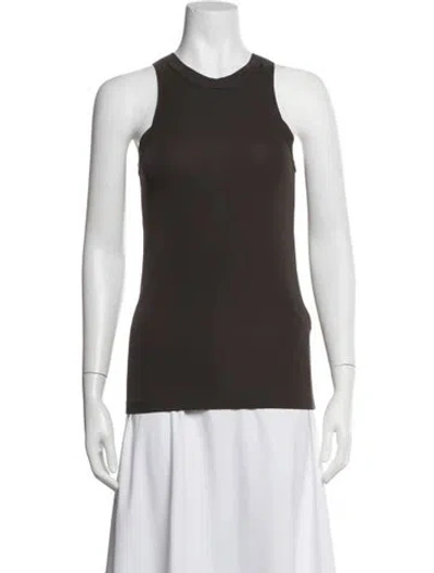 Pre-owned Totême Crew Neck Sleeveless Top In Green
