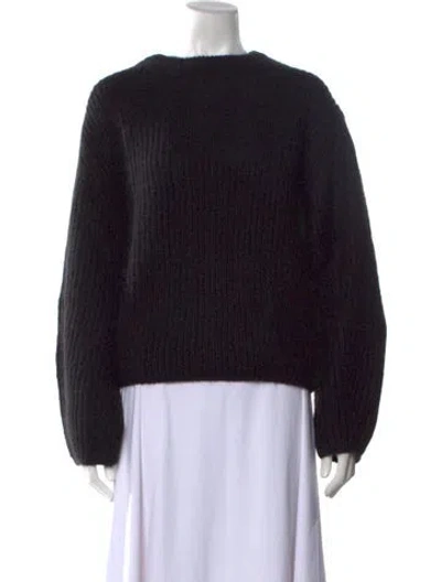 Pre-owned Totême Crew Neck Sweater In Black
