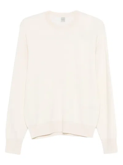 Totême Crew-neck Sweater In White