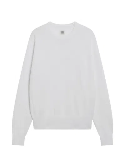 Totême Crew Neck Sweater In White
