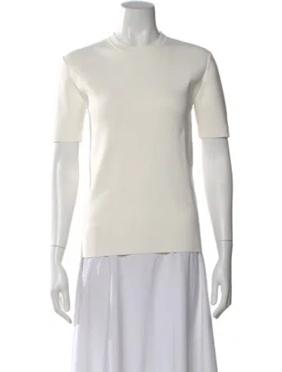Pre-owned Totême Crew Neck Sweater In White