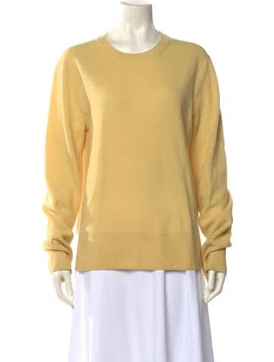 Pre-owned Totême Crew-neck Cashmere Knit Cashmere Sweater In Yellow