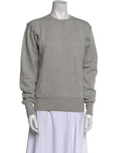 Pre-owned Totême Crew-neck Cotton Sweatshirt Crew Neck Sweatshirt In Gray