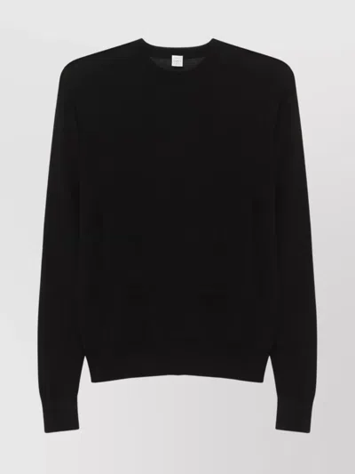 Totême Crewneck Knit Long Sleeves In Black