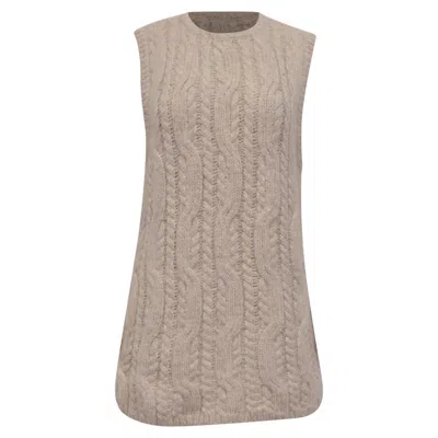 Pre-owned Totême Crewneck Knit Vest In White Alpaca