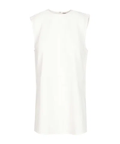 Totême Crewneck Sleeveless Top In White