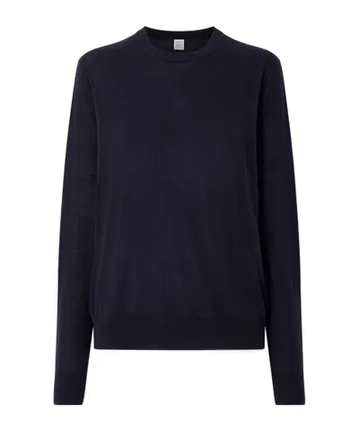 Totême Crew-neck Sweater In Blue