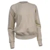 Totême Crewneck Sweater In Cream Cotton In Gray