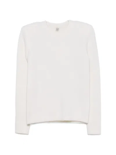 Totême Crew-neck Sweater In White