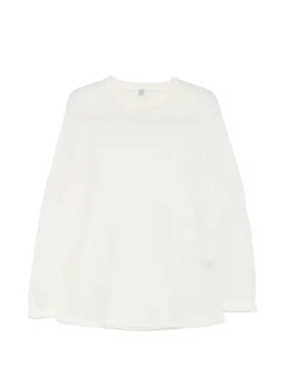Totême Crew-neck Sweater In White