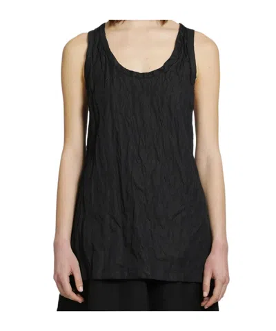 Totême Crinkled Cotton Tank Top In Black