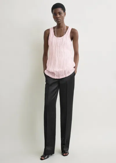 Totême Crinkled Gauze Tank Bloom In Pink