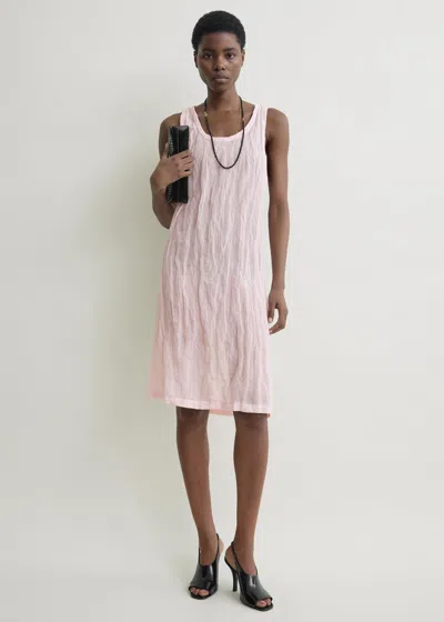 Totême Crinkled Gauze Tank Dress Bloom In Pink