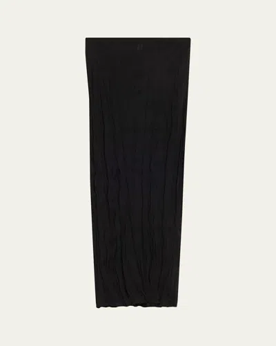 Totême Crinkled Knit Maxi Skirt In Black