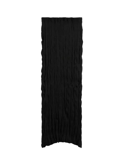 Totême Toteme Crinkled Knit Skirt Black