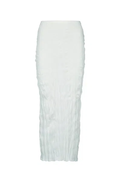 Totême Toteme Crinkled Knit Skirt In Neutral