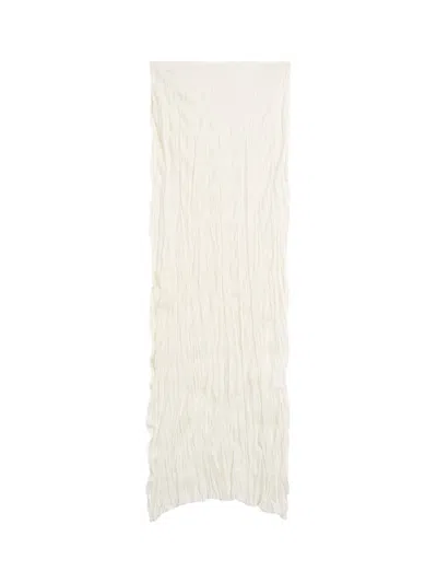 Totême Toteme Crinkled Knit Skirt White