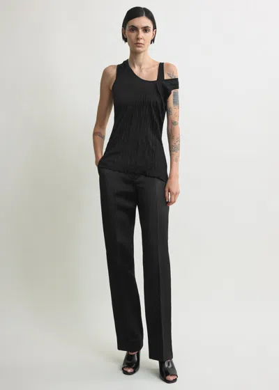 Totême Crinkled Knit Tank Black