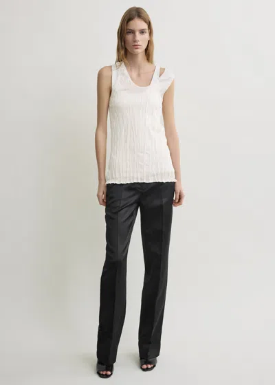 Totême Crinkled Knit Tank White