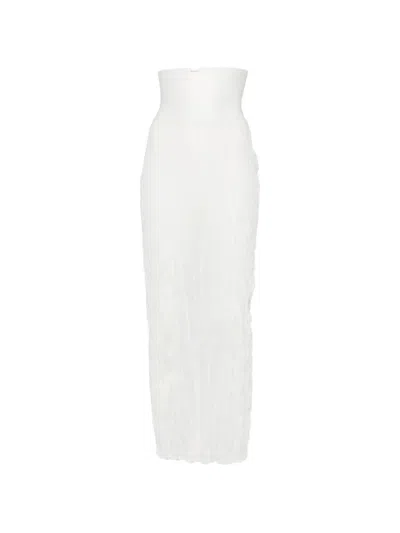 Totême Crinkled Maxi Skirt In White