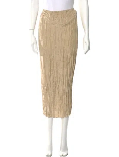 Pre-owned Totême Crinkled Midi Length Skirt In Neutral