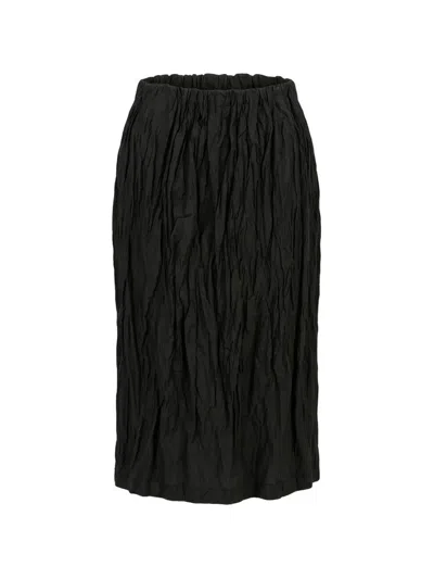 Totême Crinkled Midi Skirt In Black