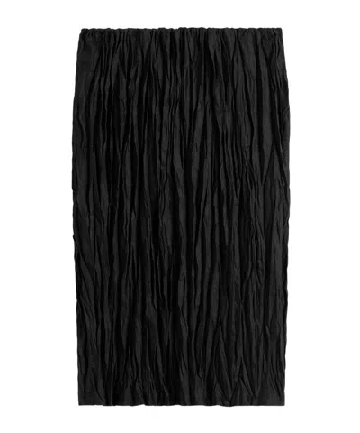 Totême Pleated Midi Skirt In Black