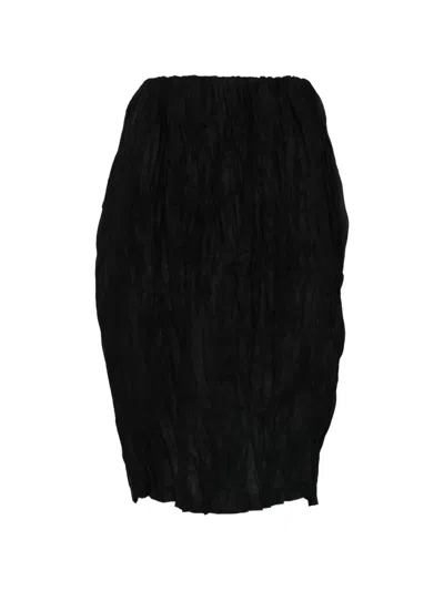 Totême Crinkled Mini Skirt In Black