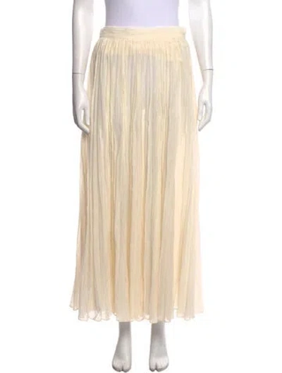 Pre-owned Totême Crinkled Plisse Long Skirt W/ Tags In Neutral