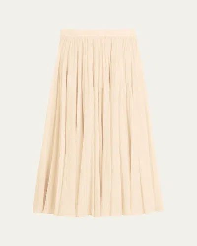 Totême Crinkled Plisse Maxi Skirt In Neutral