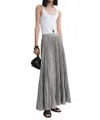 Totême Crinkled Plisse Skirt In Pale Grey In Multi