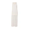 Totême Crinkled Cotton Blend Scoop Long Dress In White