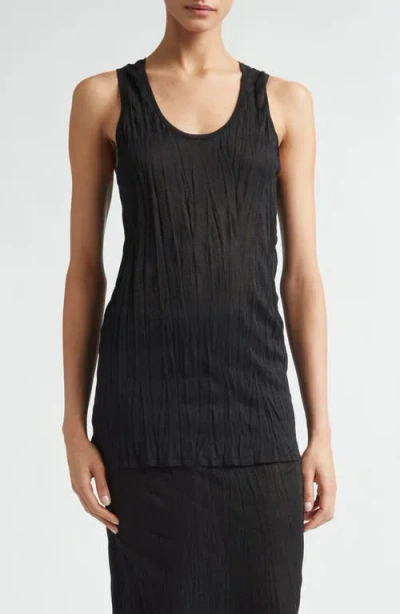 Totême Toteme Crinkled Sweater Tank In Black