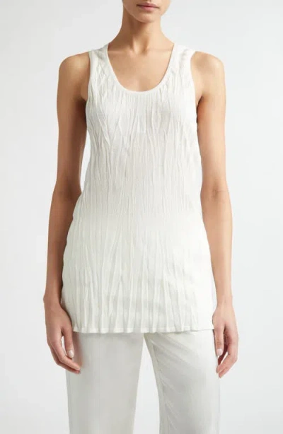 Totême Toteme Crinkled Sweater Tank In White
