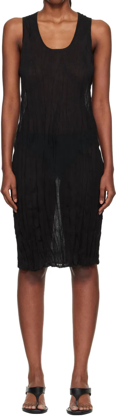 Totême Crinkled Tank Dress In Black