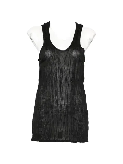 Totême Crinkled Tank Top In Black