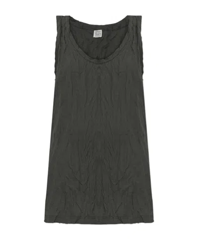 Totême Crinkled Tank Top In Black