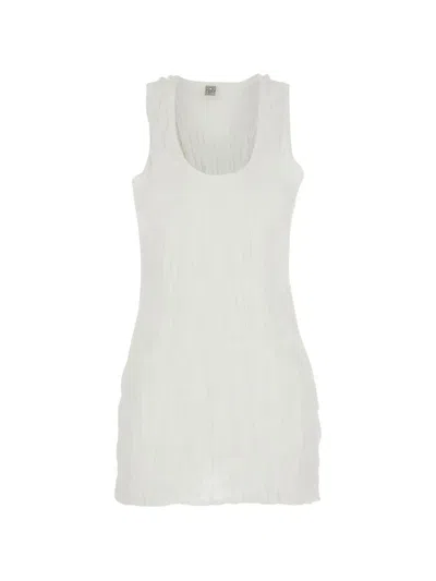 Totême Crinkled Tank Top In White