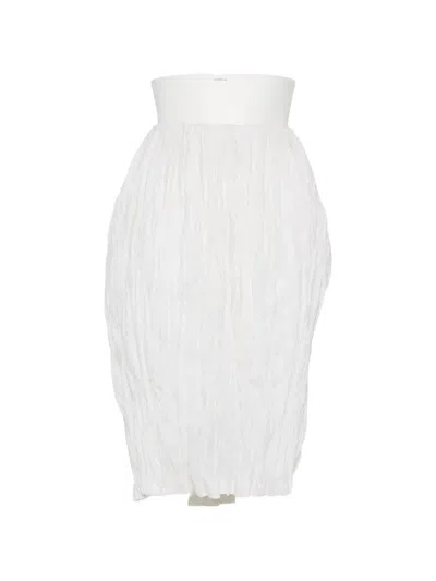 Totême Crinkled-effect Skirt In White