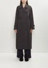 Totême Shield Oversized Double-breasted Wool-blend Coat In Black