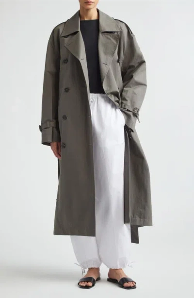 Totême Toteme Crisp Organic Cotton & Nylon Trench Coat In Multi