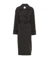 Totême Toteme Cotton Blend Trench Coat In Black