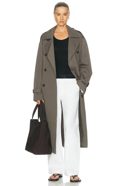 Totême Crisp Summer Trench Coat In Brown