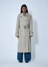 Totême Crisp Summer Trench Coat In Gray