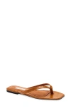 Totême Toteme Crocodile-effect Leather Flip Flops In Orange